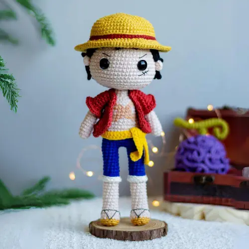 Luffy Amigurumi crochet pattern